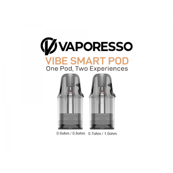 Vaporesso Vibe Replacement Pods (0.6ohm-0.8ohm/0.7ohm-1.0ohm) - 4 Pack